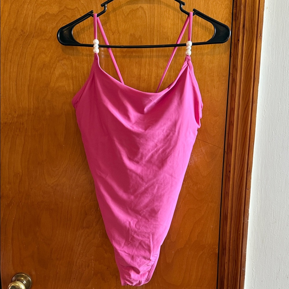 Shade & Shore Vibrant Pink One Piece Swimsuit